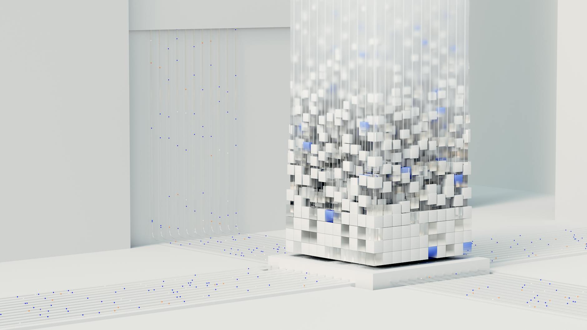 Futuristic neural network visualisation demonstrating how AI-generated content integrates with Google's 2026 safety guideline