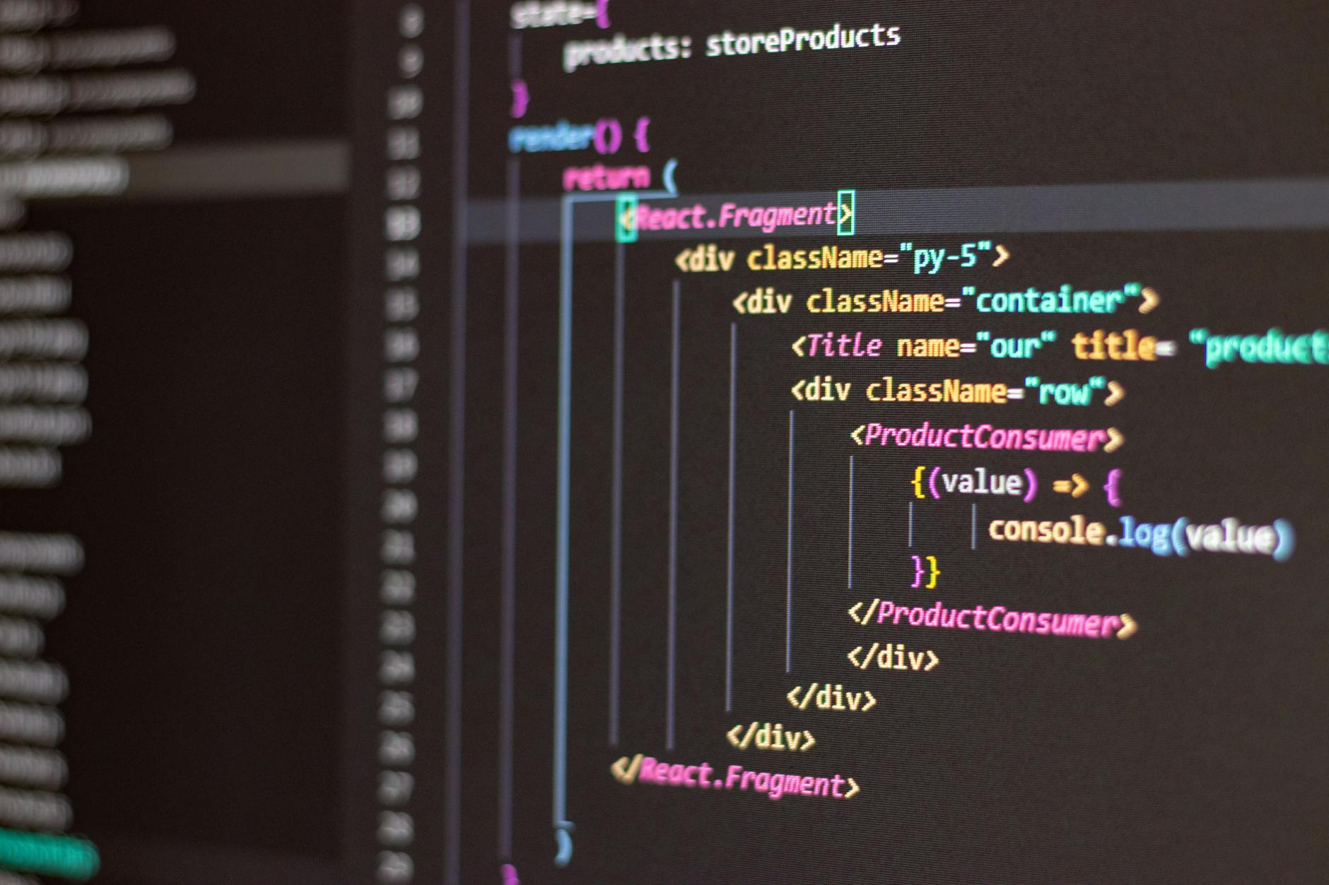 React and WordPress code comparison displayed on developer screen for small business website decisions